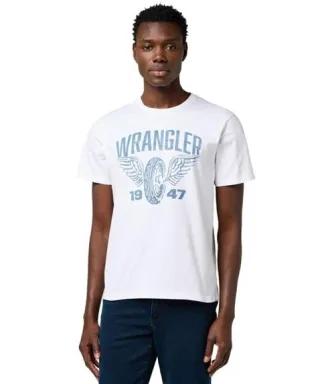Wrangler - AMERICANA TEE WORN WHITE