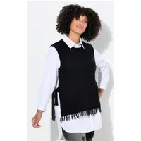 Angel of Style Pullunder Pullunder bequeme Passform seitlich mit Bindeband