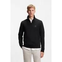 BOSS ORANGE Sweatshirt Zetrust (1-tlg) Troyerkragen mit Reißverschluss, Regular Fit, BOSS-Label