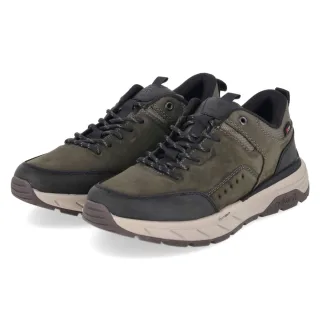 Rieker Low Sneaker - Gr. 41 - Grün - Leder & Textil