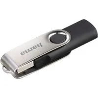 Hama Rotate, USB 2.0, Schwarz/Silber USB-Stick (USB 2.0)