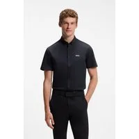 BOSS GREEN Kurzarmhemd Motion S Regular Fit, Button-down-Kragen, Kurzarm, Logo-Stickerei