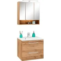 welltime Badmöbel-Set Soria, (2-St), Waschtisch Breite 60 cm, Spiegelschrank