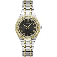 Guess Quarzuhr DESIRE GW0770L4, Armbanduhr, Damenuhr, Kristallsteine, Mineralglas, Edelstahlarmband