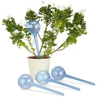 relaxdays Tropfer 8 x Bewässerungskugeln blau