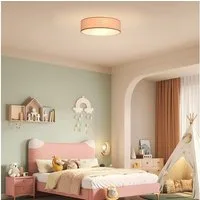 Zedelmaier Lampenschirm Deckenleuchte Deckenlampe Stoff mit Sterne Kinderzimmerlampe, ohne Leuchtmittel, für Kinderzimmer Schlafzimmer Wohnzimmer Flur