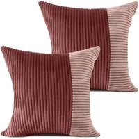 Amilian Dekokissen 2er Set - Kissen mit Füllung & Bezug - Zierkissen Set 2 Stück, Kuschelkissen, Kopfkissen 40x40 cm mit abnehmbarem Kissenbezug