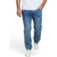 DENIMFY Straight-Jeans Herren Jeanshose DFAlvin Straight Fit Denim Hose mit Stretch
