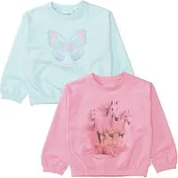 STACCATO Sweater (2-tlg) 2er Pack Sweatshirts, mit Motivdruck, Pferd, für Girls