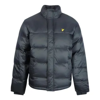 Schwarze wattierte Pufferjacke von Lyle & Scott