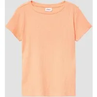 s.Oliver Kurzarmshirt T-Shirt Elastisches T-Shirts aus Rippware