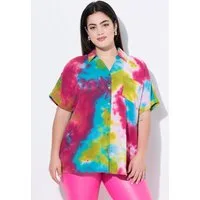 Angel of Style Hemdbluse Bluse Boxy Fit Musselin Batik-Muster