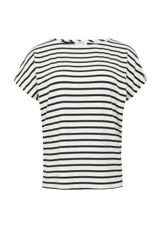 s.Oliver - T-Shirt blau/weiß - Gr. - 38