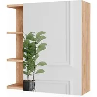 Vicco Badezimmerspiegelschrank Fynn, Goldkraft Eiche, 62 x 64 cm (1-St)