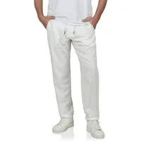 riverso Chinohose Herren Freizeithose RIVMarco Regular Fit Hose mit Leinenanteil und Zugbandverschluss