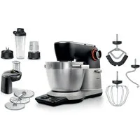 BOSCH Küchenmaschine Serie 8, MUMS8ZS22, XL 6 L Edelstahlschüssel, Waage, 1800 W, 9,6 l Schüssel, ToGo Mix-/ Trinkbecher, Timer, Vollmetallgehäuse, Durchlaufschnitzler
