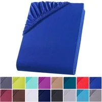 Visaggio Spannbettlaken Mikrofaser Spannbetttuch Bettlaken 90x200 140x200 180x200 200x220, Microfaser, Gummizug: rundum, viele Größen und Farben, Steghöhe 30 cm für Matratzenhöhen bis 22 cm