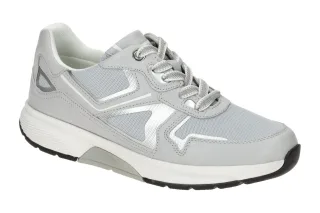 Gabor 66.875.65 ROLLINGSOFT Damen Sneaker hellgrau silber Gummi Sohle Komfort...
