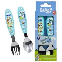 Bluey Kinderbesteck Bluey Yummy Metall-Ergo-Besteckset, 2-tlg. (2-tlg), Edelstahl