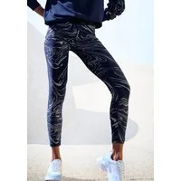 LASCANA ACTIVE Funktionsleggings Sportleggings mit glänzendem Print und 3D Schriftzug