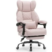 GTPLAYER Gaming-Stuhl Ergonomischer Bürostuhl mit Fußstütze und Lendenstütze Chefsessel, breiter Computersessel, Höhenverstellbar, Federkernsitz