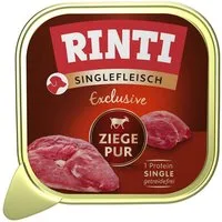 Rinti Singlefleisch Exclusive Ziege pur 150 g - 10 Stück, für: Hund