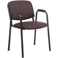 CLP Besucherstuhl Ken Pro (1er), stapelbar, Kunstleder, Armlehnen