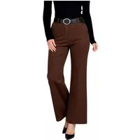Mississhop Stretch-Hose Elegante Damenhose mit Gürtel und geradem Bein M.431