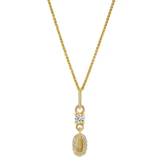 Orphelia 'Lily' Damen-Anhänger aus 925er Sterlingsilber mit Kette – Gold ZH-7582/G