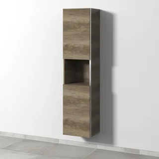 Sanipa 3way Hochschrank mit 2 Türen und 1 offenem Fach, Eiche-Nebraska BR11637