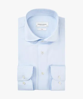 Profuomo - Reisehemd aus Twill blau - Gr. - 44