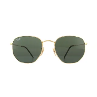 Ray-Ban Sonnenbrille Sechseck 3548N 001 Gold Grün