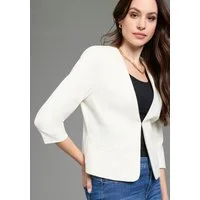 Laura Scott Kurzblazer aus elastischer Jerseyware, mit Hakenverschluss