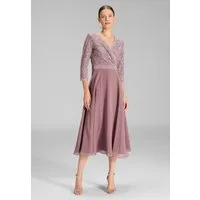 SWING Cocktailkleid - Cocktailkleid aus Material-Mix Taillierte Passform mit ausgestelltem Rockteil