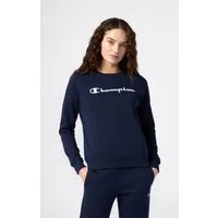 Champion Sweatshirt Rundhals-Sweatshirt für Damen mit Script-Logo Dunkelblau
