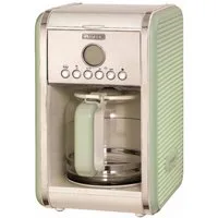 Ariete Filterkaffeemaschine Vintage grün 1342, 1,5l Kaffeekanne, Permanentfilter, Startzeit Kaffeezubereitung programmierbar