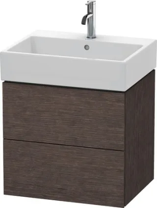 Duravit L-Cube Waschtischunterbau wandhängend Eiche dunkel gebürstet Matt 584x459x544 mm - LC6275072 LC627507272
