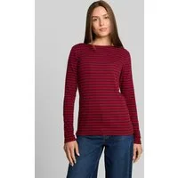 TOM TAILOR Langarmshirt T-Shirt (im Einserpack) Langarmshirt mit Streifenmuster