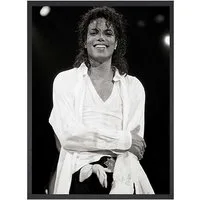 TPFLiving Kunstdruck (OHNE RAHMEN) Poster - Leinwand - Wandbild, Michael Jackson - Kunstdrucke in schwarz-weiß - (Rocksänger - Soul -Leinwand Wohnzimmer, Leinwand Bilder, Kunstdruck), Leinwand bunt - Größe 30x40cm