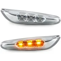 LLCTOOLS Rückleuchte Helle LED-Seitenblinker, Set hinten rechts und links passend für BMW, 1er, 3er und 5er, Seitenblinker, LED fest integriert, SMD-LED, Eintragungsfrei, CAN-Bus geeignet, keine Fehlermeldungen im BC