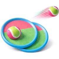 TK Gruppe Spielball 2er Klettballspiel Set – Strandspiel & Outdoor-Wurfspiel (1-St)