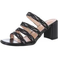 Ital-Design Damen Mules Freizeit Pantolette (86345195) Blockabsatz Sandalen & Sandaletten in Schwarz