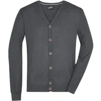 James & Nicholson Cardigan Klassische Herren Strickjacke Men's Cardigan JN668 mit Seide- und Kaschmir-Anteil