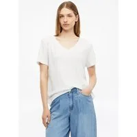 s.Oliver Kurzarmshirt T-Shirt T-Shirt aus Leinenmix mit V-Ausschnitt