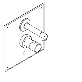 KWC Aquarotter Wascharmatur, F5, elek., Therm., UP, Ausld. 200mm, 6l, Umrüstung 5109, Batt., 2030055 2030055500