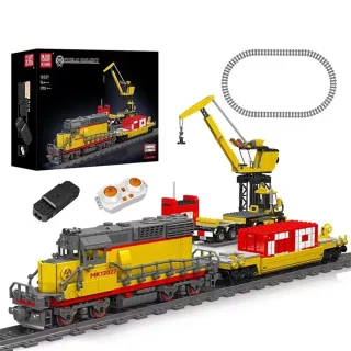 Mould King 12027 Technical Train Remote Control EMD SD40-2 Diesel Locomotive Model Building Block Assembly Kit Car Brick