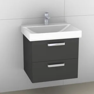 Artiqua 413 Waschtischunterschrank für Xeno 2 500530 (ehem. 127060) Anthrazit Glanz, 413-WU2L-K128-7 413-WU2L-K128-7065-51
