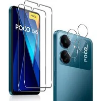 MSM Displayschutzglas 2X Schutzglas (Display + Kamera) für Xiaomi POCO C65 Panzerfolie