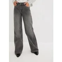 bonprix Weite Jeans Loose Fit, 5-Pocket-Style, Wide-Leg Jeans, Mid Waist