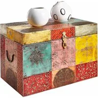 OTTO home Truhe Vivek, handbemalt, mit Metallverschluss